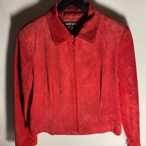 Red Leather Jacket Suede
